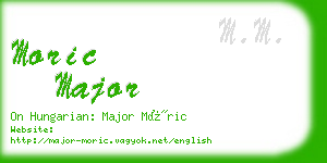 moric major business card